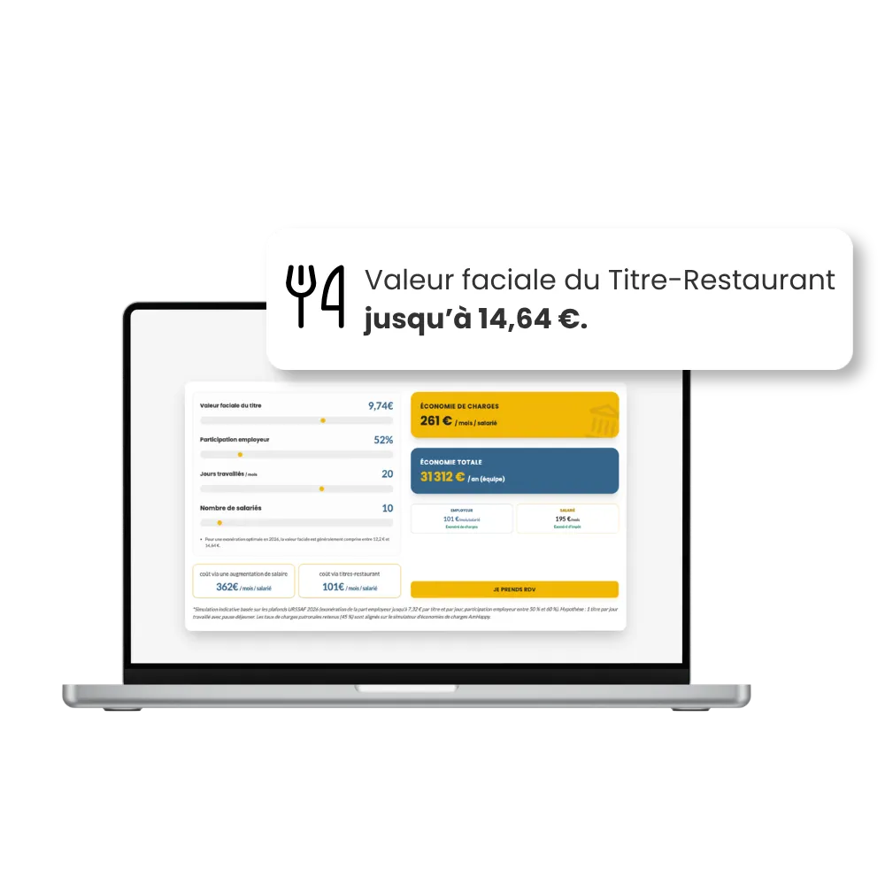 Détermination de la valeur faciale du titre restaurant